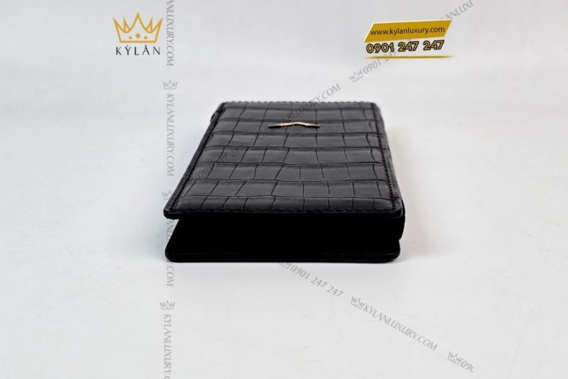Bao da Vertu Meta 2 da cá sấu màu đen