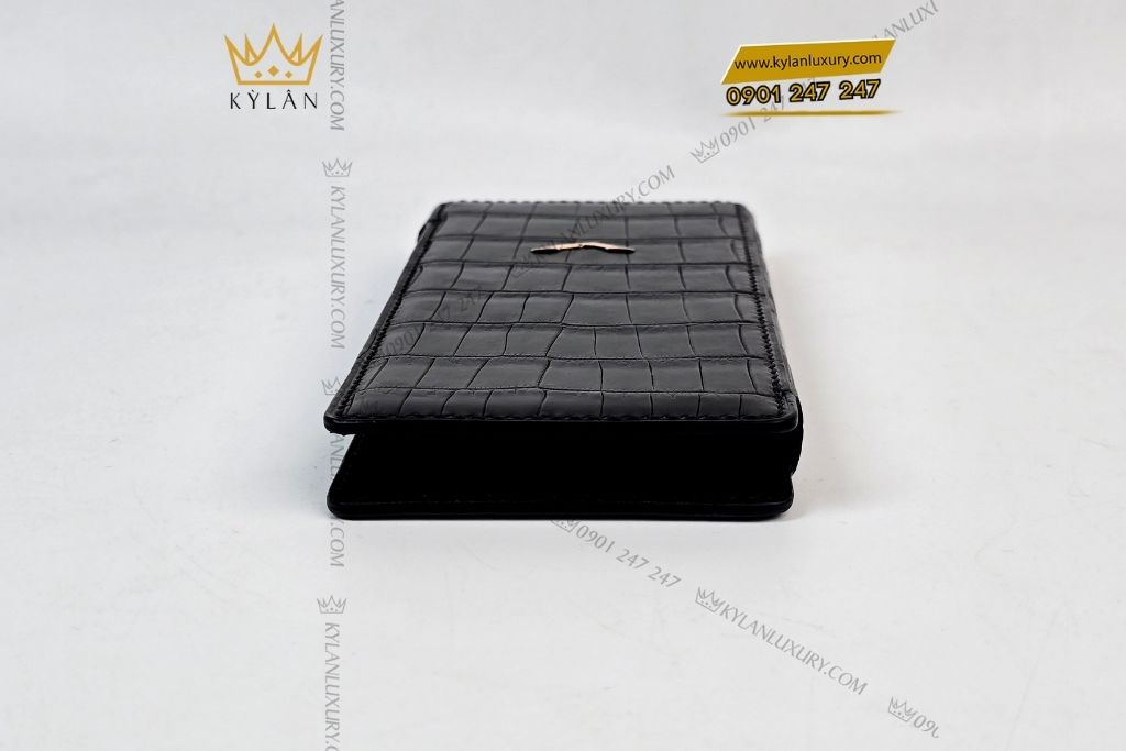 Kỳ Lân Luxury bao da vertu meta2 da ca sau mau den 3 Bao da Vertu Meta 2 da cá sấu màu đen