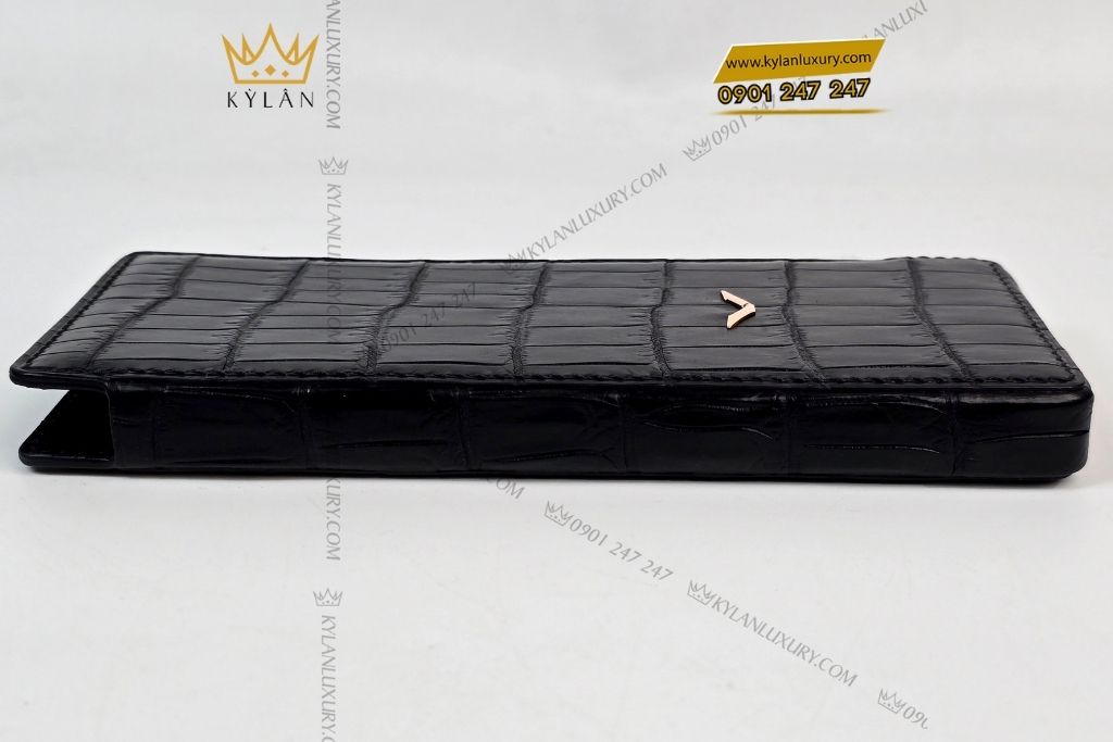 Kỳ Lân Luxury bao da vertu meta2 da ca sau mau den 5 Bao da Vertu Meta 2 da cá sấu màu đen