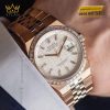 Đồng hồ Rolex Land-Dweller 36 M127285TBR-0002 Vàng Everose 18ct mặt trắng họa tiết tổ ong