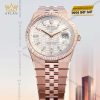 Đồng hồ Rolex Land-Dweller 36 M127285TBR-0002 Vàng Everose 18ct mặt trắng họa tiết tổ ong