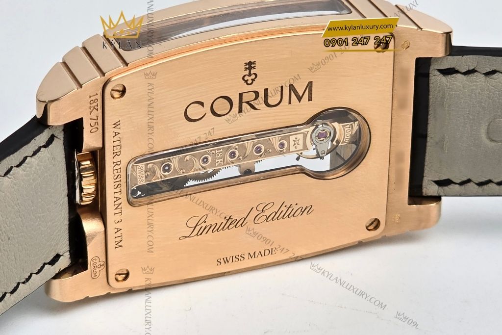 Kỳ Lân Luxury dong ho corum golden bridge 113 770 55 vang hong lo co 6 2 Đồng hồ Corum Golden Bridge 113.770.55/0001 GNO1 mặt số đen lộ cơ