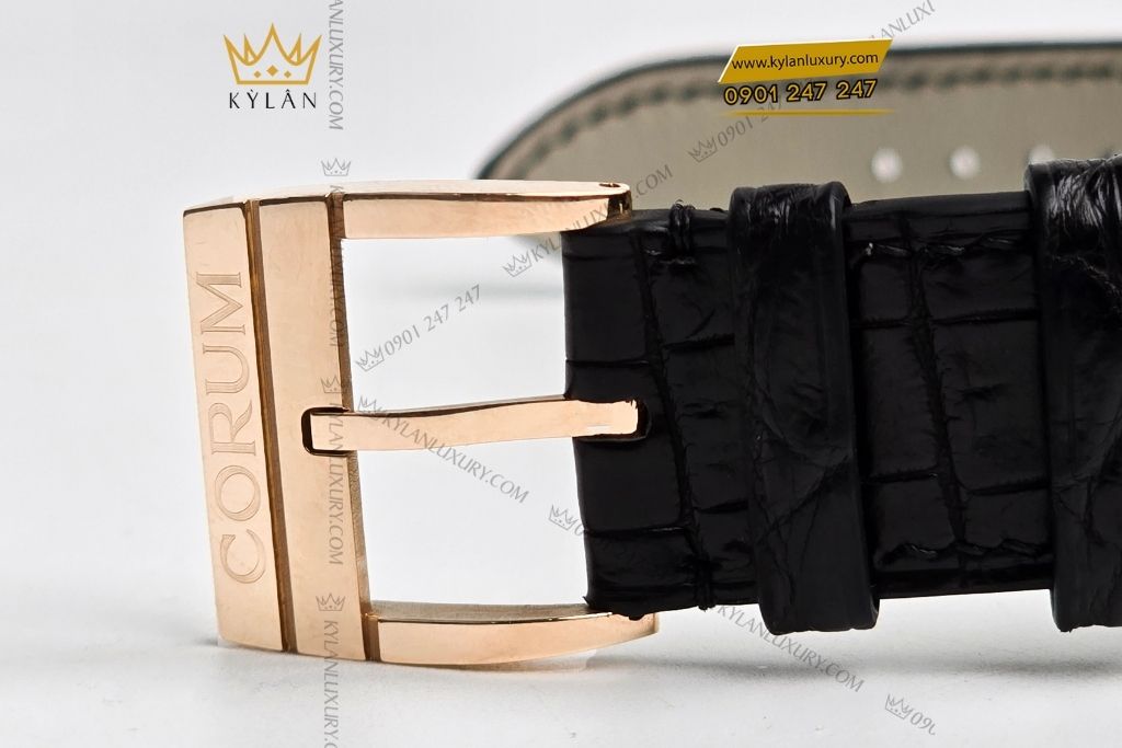 Kỳ Lân Luxury dong ho corum golden bridge 113 770 55 vang hong lo co 8 1 Đồng hồ Corum Golden Bridge 113.770.55/0001 GNO1 mặt số đen lộ cơ
