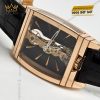 Đồng hồ Corum Golden Bridge vàng hồng mặt số đen lộ cơ