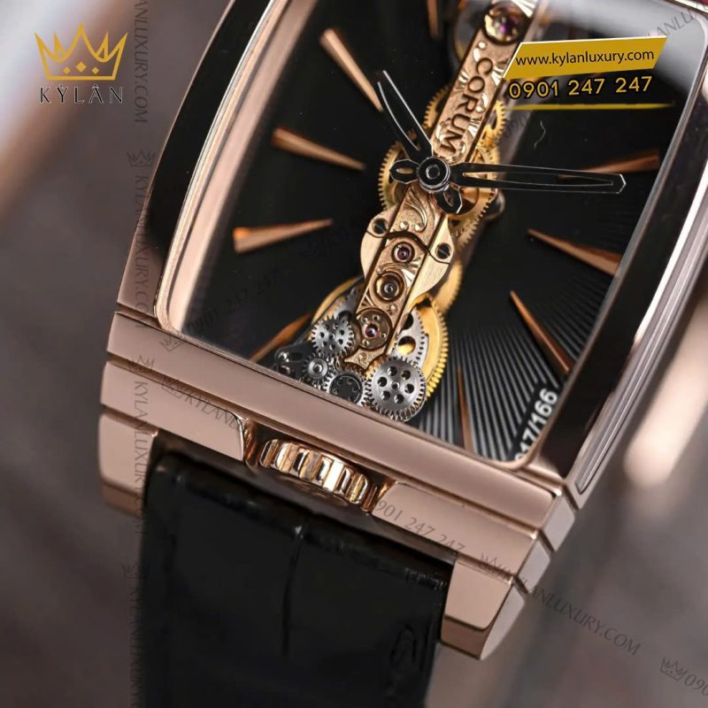 Đồng hồ Corum Golden Bridge 113.770.55/0001 GNO1 vàng hồng lộ cơ