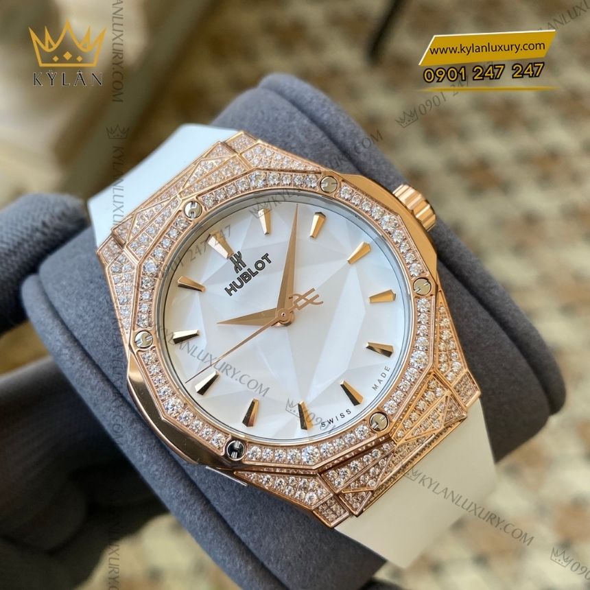 Kỳ Lân Luxury dong ho hublot classic fusion orlinski 40mm 3 Đồng hồ Hublot Classic Fusion Orlinski 40mm King Gold White 550.OS.2200.RW.ORL20