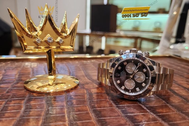 Đồng hồ Rolex Cosmograph Daytona 40 M126509-0002 vàng trắng mặt số đen
