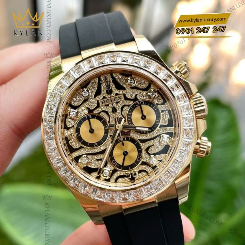 Kỳ Lân Luxury dong ho rolex cosmograph daytona eye of the tiger Đồng hồ Rolex Cosmograph Daytona Eye Of The Tiger 116588TBR vàng vàng 18k