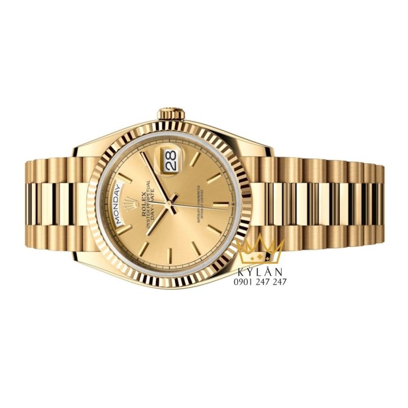 Đồng hồ Rolex Day-Date 36 M128238-0045 vàng kim 18ct mặt số Champagne