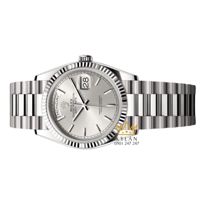 Đồng hồ Rolex Day-Date 36 M128239-0005 vàng trắng 18ct mặt số xám đá phiến