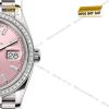 Đồng hồ Rolex Day-Date 36 M128399TBR-0029 vàng trắng mặt số hồng đính kim cương