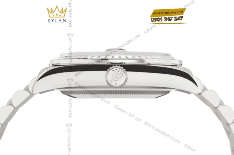 Đồng hồ Rolex Day-Date 36 M128399TBR-0029 vàng trắng mặt số hồng đính kim cương