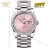 Đồng hồ Rolex Day-Date 36 M128399TBR-0029 vàng trắng mặt số hồng đính kim cương