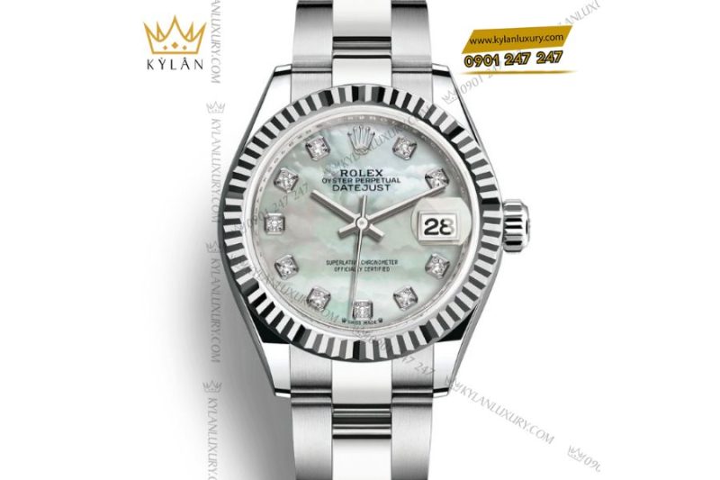 Đồng hồ Rolex Lady-Datejust 31 M279174-0010 vàng trắng mặt số xà cừ