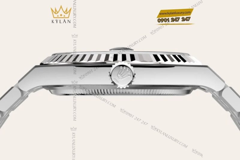 Đồng hồ Rolex Land-Dweller 36 M127234 mặt trắng họa tiết tổ ong