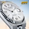 Đồng hồ Rolex Land-Dweller 36 M127234 mặt trắng họa tiết tổ ong