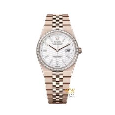 Đồng hồ Rolex Land Dweller 36 vàng hồng vành kim 127285TBR-0002