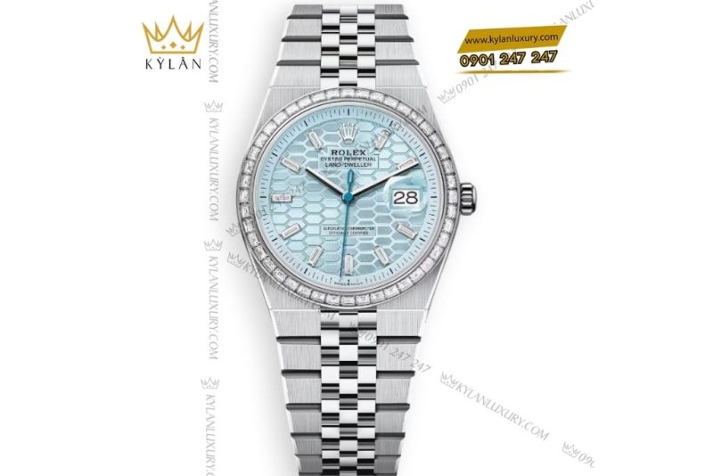 Đồng hồ Rolex Land-Dweller 36 m127286tbr-0001 bạch kim nạm kim cương