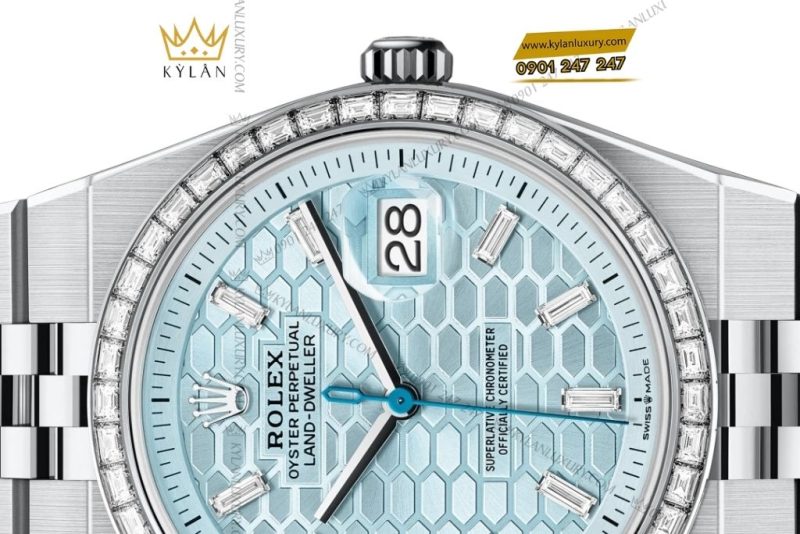 Đồng hồ Rolex Land-Dweller 36 m127286tbr-0001 bạch kim nạm kim cương