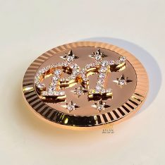Khuy Áo PT Vàng Nguyên Khối Au750 Đính Kim Cương