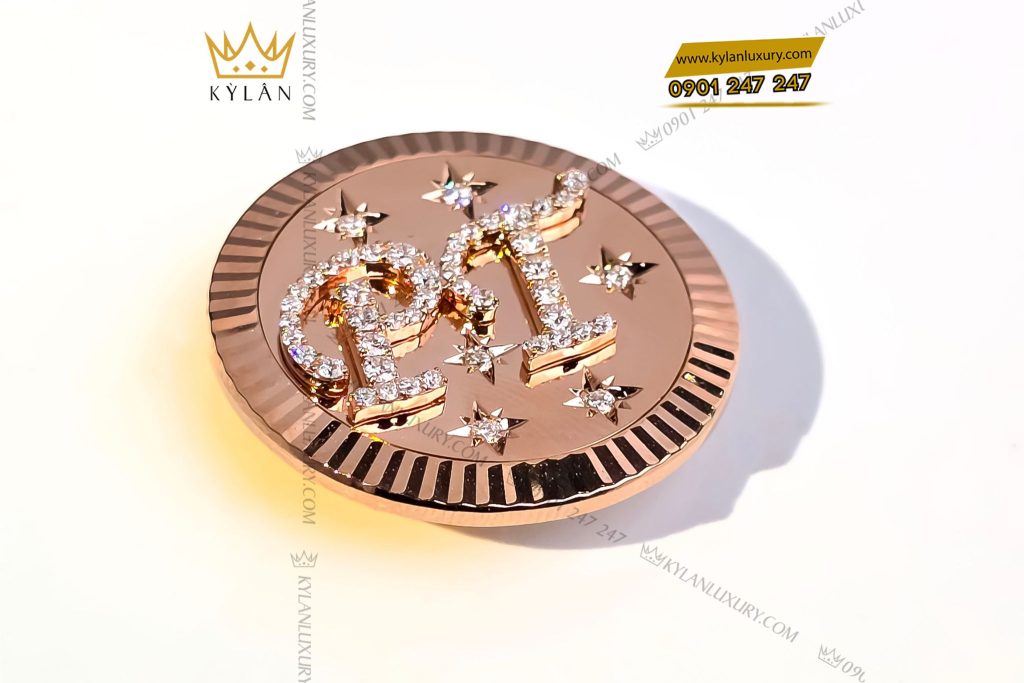 Kỳ Lân Luxury khuy ao pt vang nguyen khoi au750 4 Khuy Áo PT Vàng Nguyên Khối Au750 Đính Kim Cương