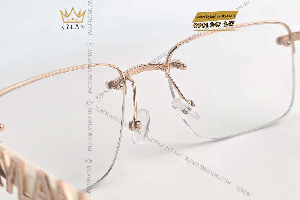 Kỳ Lân Luxury mat kinh kl vang nguyen khoi au750 dinh kim cuong 11 Mắt kính KL làm từ vàng nguyên khối Au750 đính kim cương