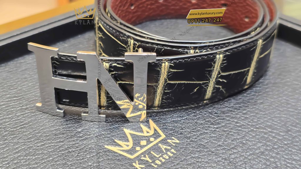 Kỳ Lân Luxury mat that lung vang trang nguyen khoi au750 chu hn 5 1 Mặt thắt lưng vàng trắng nguyên khối Au750 chữ HN