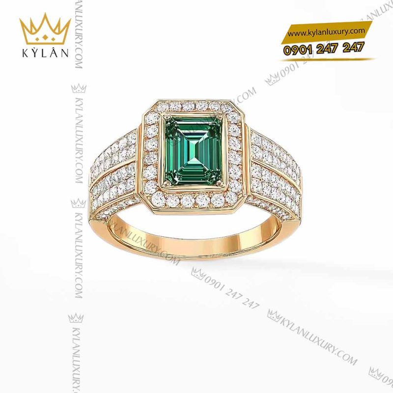 nhan-fortis-stratum-vang-au750-dinh-da-quy-xanh