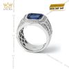 Nhẫn Nam Blue Sovereign vàng trắng nguyên khối Au750