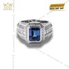 Nhẫn Nam Blue Sovereign vàng trắng nguyên khối Au750