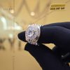 Nhẫn Rolex demi vàng nguyên khối Au750 đính viên chủ 8ly1