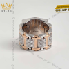 Nhẫn Rolex demi vàng hồng Au750 đính viên chủ 9ly