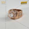 Nhẫn Rolex vàng hồng khối Au750 đính kim cương 8ly1