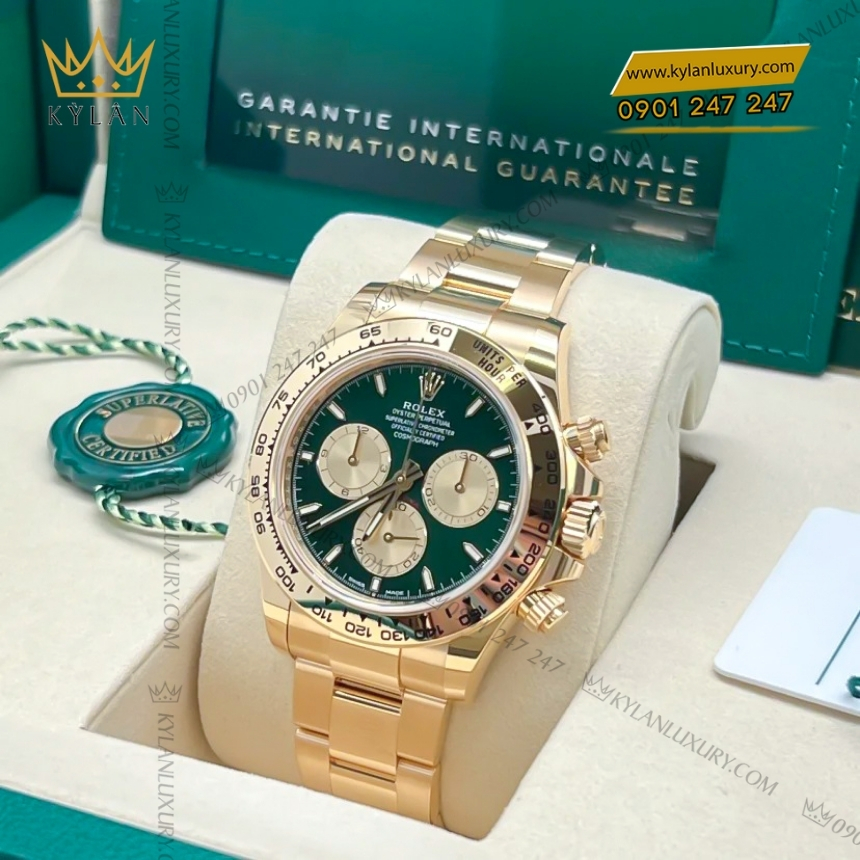 Kỳ Lân Luxury rolex cosmograph daytona 126508 mat xanh 8 Đồng hồ Rolex Cosmograph Daytona 40 126508 mặt xanh lá cây