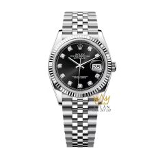 Đồng hồ Rolex Datejust 36mm 126234-0027 mặt số đen nạm kim cương
