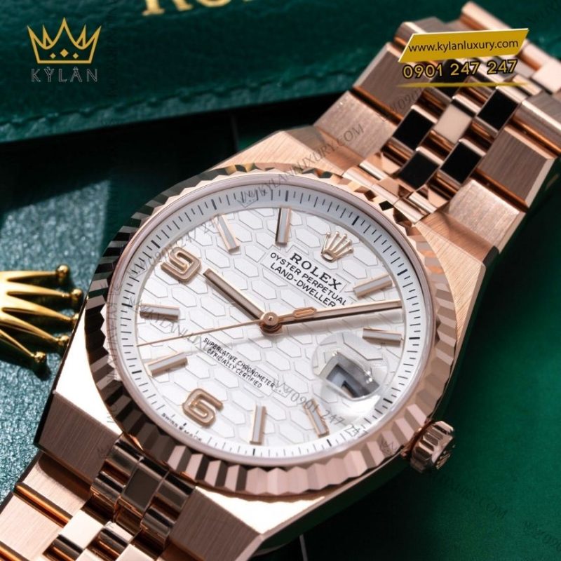 Đồng hồ Rolex Land-Dweller 36 127235-0001 vàng hồng