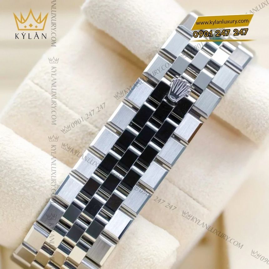 Kỳ Lân Luxury rolex land dweller 36 m127234 mat trang hoa tiet to ong 2 Đồng hồ Rolex Land-Dweller 36 127234-0001 trắng họa tiết tổ ong