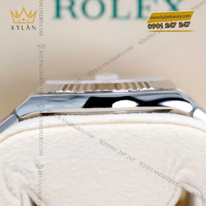 Đồng hồ Rolex Land-Dweller 36 127234-0001 trắng họa tiết tổ ong