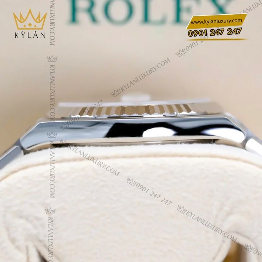 Kỳ Lân Luxury rolex land dweller 36 m127234 mat trang hoa tiet to ong 3 Đồng hồ Rolex Land-Dweller 36 127234-0001 trắng họa tiết tổ ong