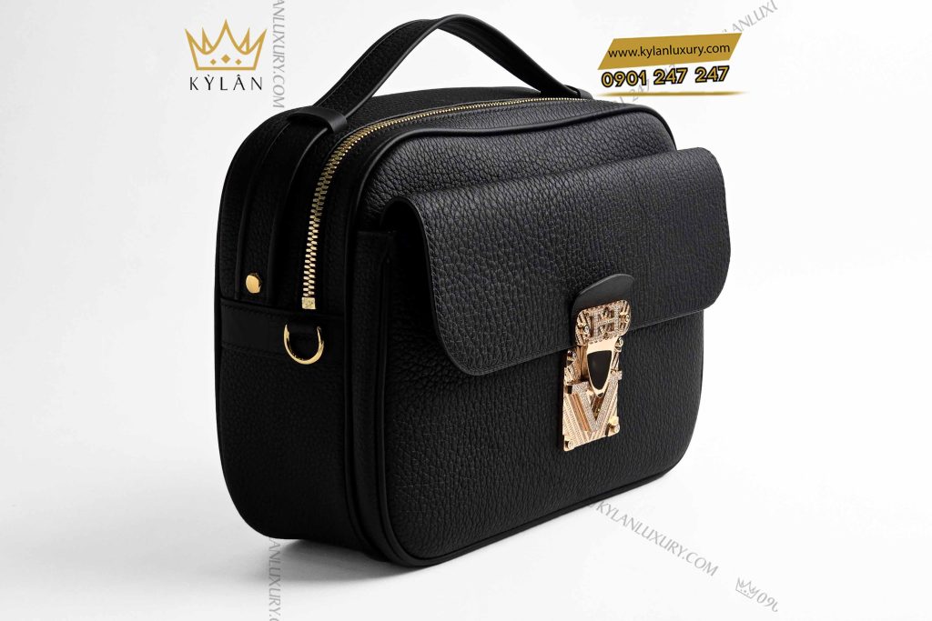 Kỳ Lân Luxury tui xach da togo dinh logo hv kim cuong 4 Túi xách da Togo đính logo HV kim cương