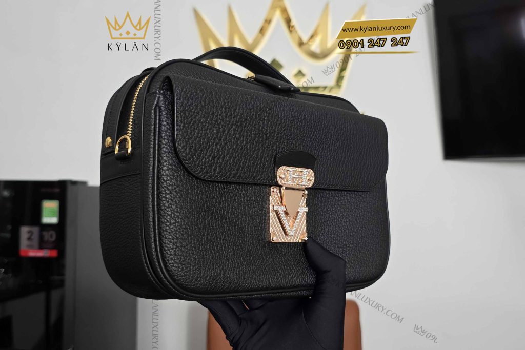 Kỳ Lân Luxury tui xach da togo dinh logo hv kim cuong 7 Túi xách da Togo đính logo HV kim cương