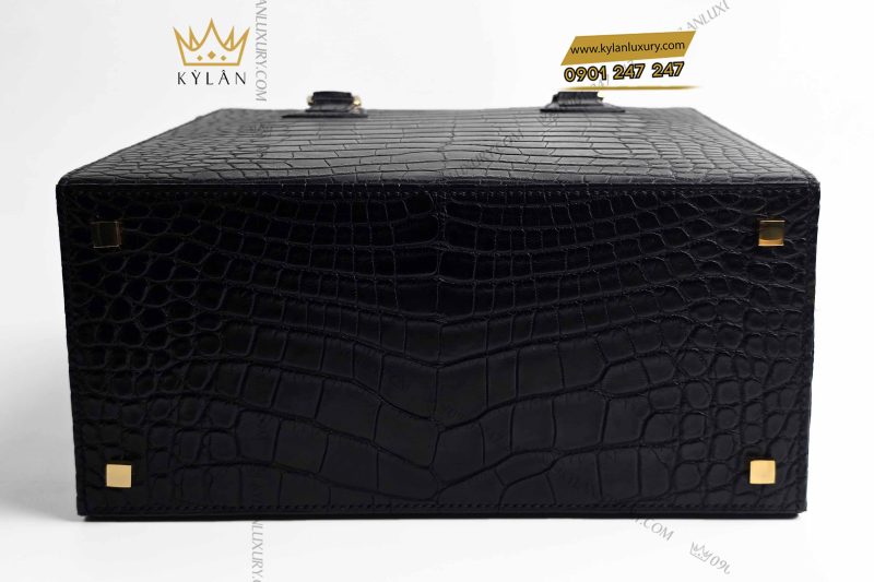 Túi xách nam da cá Alligator black