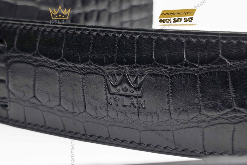 Túi xách nam da cá Alligator black