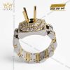 Vỏ nhẫn Rolex demi vàng nguyên khối Au750 đính kim cương