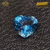 Đá Topaz xanh biển hình trái tim