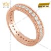 Nhẫn Valoria vàng hồng nguyên khối Au750 đính kim cương