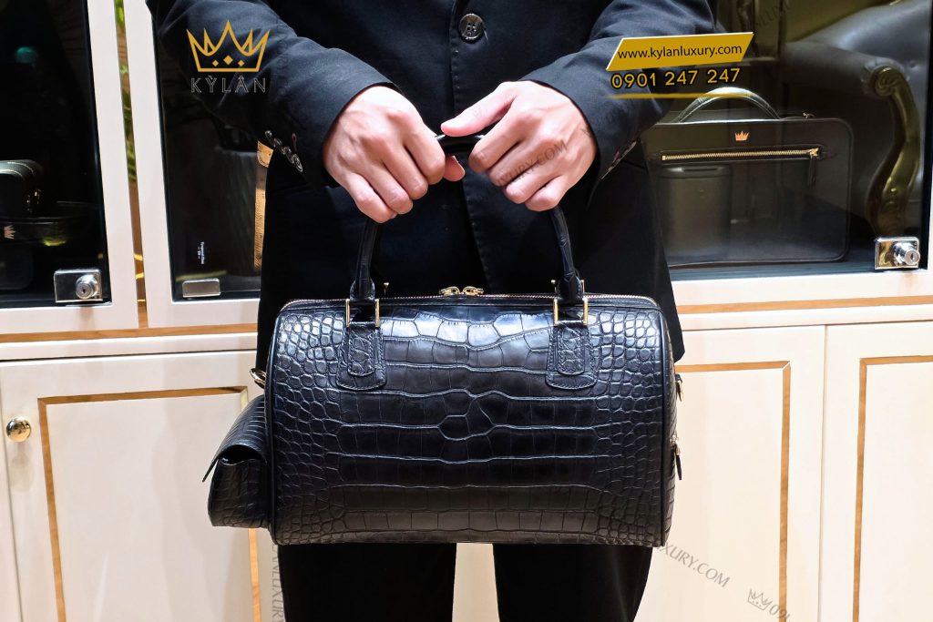 Kỳ Lân Luxury 14 1 Túi xách da cá Alligator