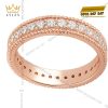 Nhẫn Valoria vàng hồng nguyên khối Au750 đính kim cương