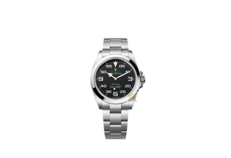 Đồng hồ Rolex Air-King 126900 mặt số đen sang trọng 