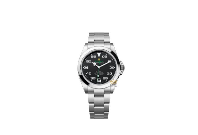 Đồng hồ Rolex Air-King 126900 mặt số đen sang trọng 